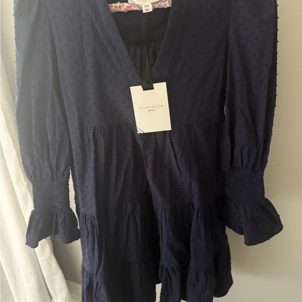 Navy Long Sleeve Dress